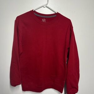 Red crew neck sweater
